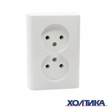 РОЗЕТКА ДВОЙНАЯ БЕЗ ЗАЗЕМЛЕНИЯ NIVO