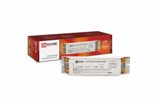 ЭПРА для люминесцентных ламп ETL-136-А2 1х36Вт Т8/G13 IN HOME