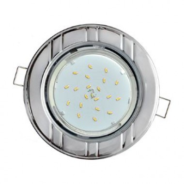 Cветильник встраиваемый Ecola GX53 H4 9011 без рефл. "6 полос" хром 43x115 (к+) /FC51H4ECB/