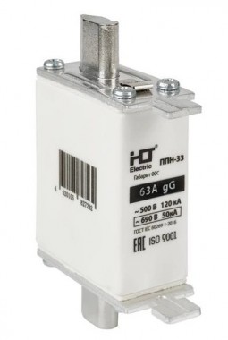 Плавкая вставка предохранителя ППН-33, габарит 00C, 160/63А HLT