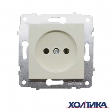 РОЗЕТКА БЕЗ ЗАЗЕМЛЕНИЯ (КРЕМОВЫЙ ЦВЕТ) М + К