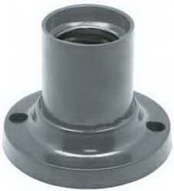 Патрон накладной Ecola base прямой E14 серебряный /AB7SLSEAY/  