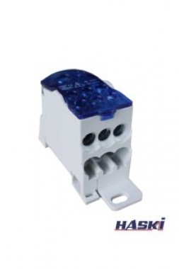 Распределительный блок на DIN рейку, РБ-80, 1Р, 80А HASKI
