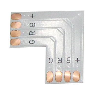 Коннектор Ecola LED strip connector гибкая соед плата L для зажимного разъема 4-х конт 10 mm уп 5 шт /SC41FLESB/