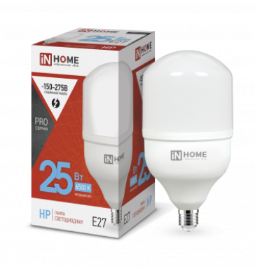 Лампа светодиодная LED-HP-PRO 25Вт 230В E27 6500К 2380Лм IN HOME