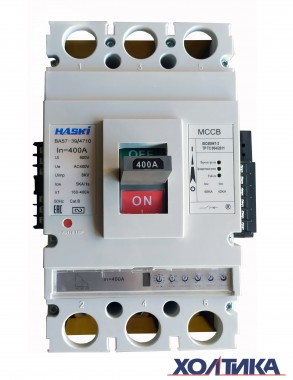 Автоматический выключатель ВА57-39 - 4710 - НР230AC с электронным расцепителем 3P 400А HASKI