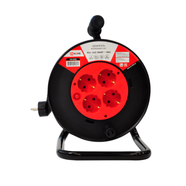 Удлинитель на катушке RG4-1620-SMART с т/з 4-х местн с заземляющим контактом 16А 20м 8862 IN HOME
