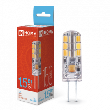 Лампа светодиодная LED-JC 1.5Вт 12В G4 6500К 150Лм IN HOME