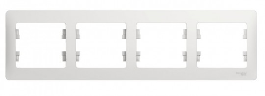 РАМКА GLOSSA 4-постовая горизонтальная, БЕЛЫЙ
