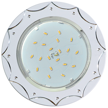 Светильник встраиваемый Ecola GX53 H4 DL5384  без рефлектора Звезда белый/алюм 20x110 (к+) /FW5384ECB/