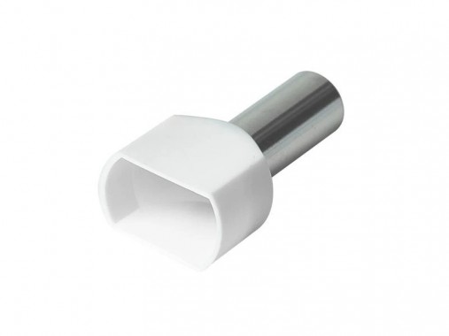 Наконечник штыревой втулочный изолированный (двойной) Ншви(2) 7510 белый (уп./100 шт) HLT