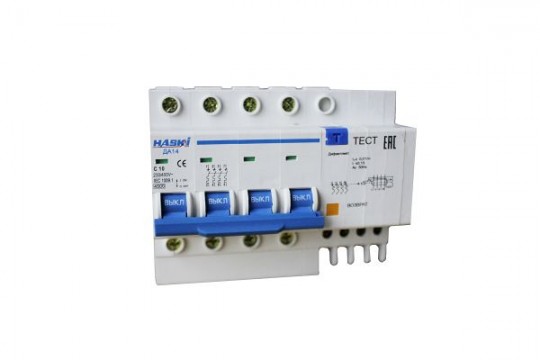 Дифференциальный автомат ДА14 4Р 10А 10мА хар.С HASKI