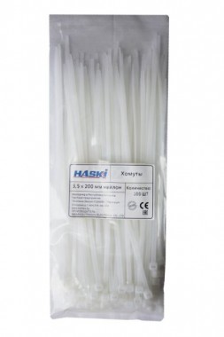 Хомут  3.6×200мм нейлон (уп.100 шт.) HASKI