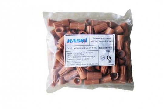 Соединительный изолирующий зажим СИЗ-3, цвет оранжевый, 1,5-6 мм2 (уп.100 шт.) HASKI