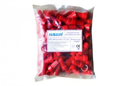 Соединительный изолирующий зажим СИЗ-5, цвет красный, 4-13,5 мм2 (уп.100 шт.) HASKI