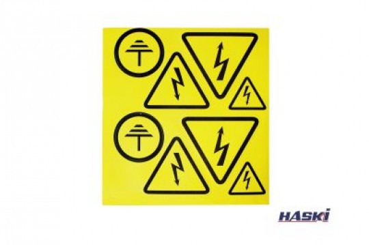 Самоклеящаяся этикетка - Символ Молния, 100 х 100 х 100мм HASKI