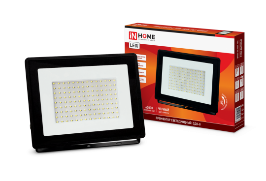 Прожектор светодиодный СДО-8 100Вт 230В 6500К 9500Лм IP65 IN HOME