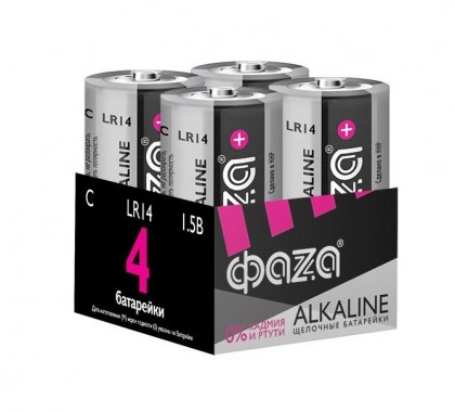Алкалиновый элелемент питания LR14 ФАZА Alkaline Pack-4