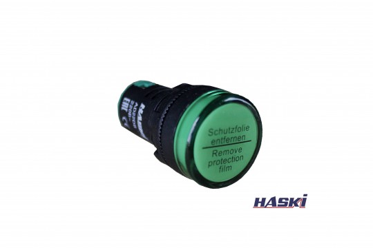 Арматура сигнальная AD-22DS (LED) d22мм зеленая 220В AC HASKI