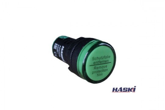 Арматура сигнальная АD-22DS (LED) d22мм зеленая  24В AC/DC HASKI