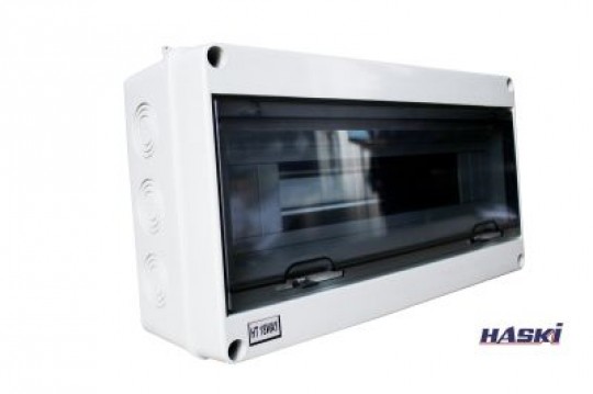 Бокс навесной пластиковый ЩРН-П 18 модулей IP65 HASKI