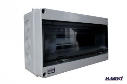 Бокс навесной пластиковый ЩРН-П 15 модулей IP65 HASKI