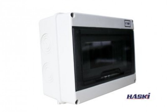 Бокс навесной пластиковый ЩРН-П 8 модулей IP65 HASKI