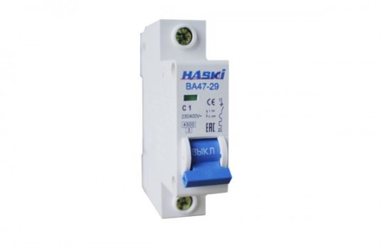Выключатель автоматический ВА47- 29 1Р 1А хар.C HASKI