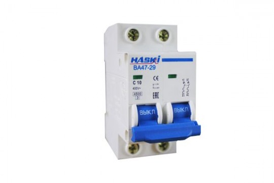 Выключатель автоматический ВА47- 29 2Р 10А хар. C HASKI