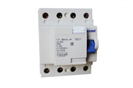УЗО ВД1-63 4Р  40А 100мА HASKI