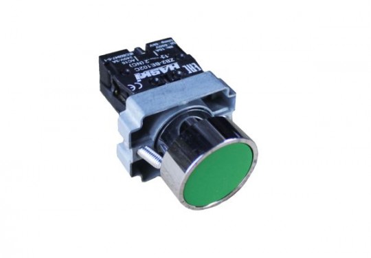 Кнопка управления BA31 зеленый без подсв. 1р HASKI