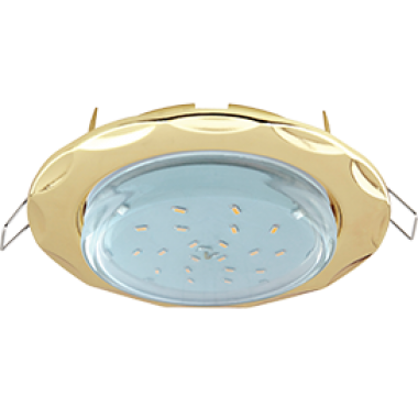 Светильник встраиваемый Ecola GX53 H4 9014 без рефл. "Звезда" золото 38x116 (к+) /FG81H4ECB/