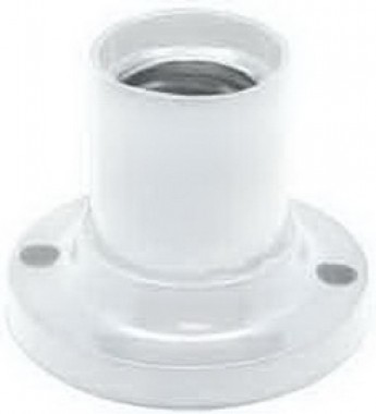 Патрон накладной Ecola base прямой E14 белый /AB7SLWEAY/  