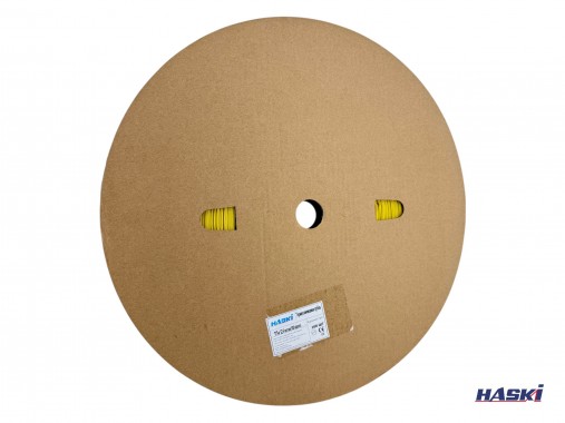 Термоусаживаемая трубка ТУТнг 12/6 желтая (100 м/ролл)  HASKI 