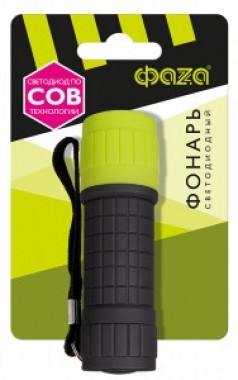 Фонарь ФАZА P4-L2W-gn (черно-зелеленый) COB светодиод