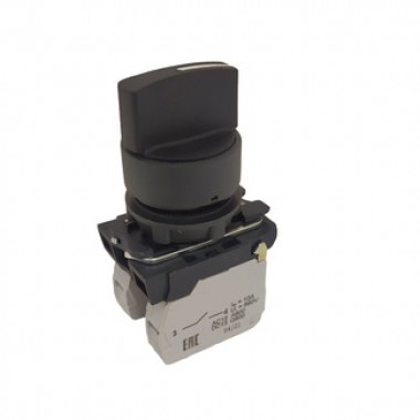 Переключатель КПЕ1131Р-черный-3но+1нз-ручка-фикс-2поз-IP40-КЭАЗ