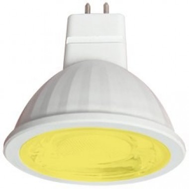 Лампа светодиодная Ecola MR16 LED color  9,0W 220V GU5.3 Yellow Желтый (насыщенный цвет) прозрачная 47х50 /M2CY90ELT/