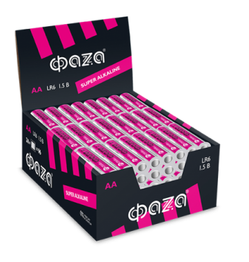 Щелочной элемент питания  LR 6 Super Alkaline S-4 (DISPLAY) ФАZА