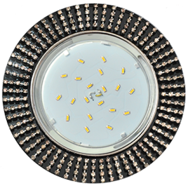 Светильник встраиваемый Ecola GX53 H4 DL5383 без рефл. Рифленые реснички матовый хром/алюм 20x110 (к+) /FC5383ECB/