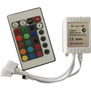 Контроллер Ecola LED strip RGB IR controller 12A 144W 12V (288W 24V) с инфракрасным пультом управления /CRS144ESB/