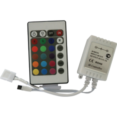 Контроллер Ecola LED strip RGB IR controller 6A 72W 12V (144W 24V) с инфракрасным пультом управления /CRS072ESB/