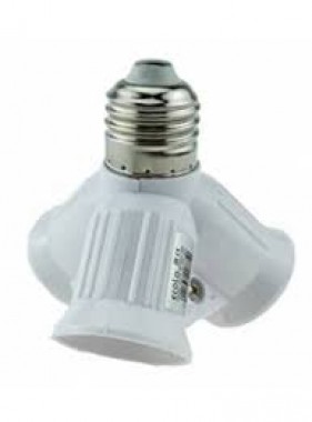 Переходник Ecola base с цоколя E27 на 3хE27 белый /A7W37WEAY/