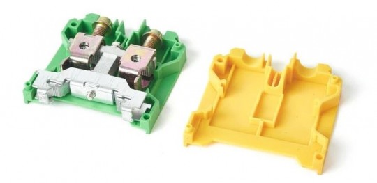 Колодка клеммная JXB-10PEN 10мм² (JXB-земля) HLT