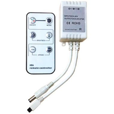 Диммер Ecola LED strip Dimmer 4A 48W 12V с инфракрасным пультом управления с автоматическими режимами /CDM04CESB/