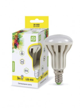 Лампа светодиодная LED-R50-standard 3Вт 230В Е14 3000К 270Лм ASD